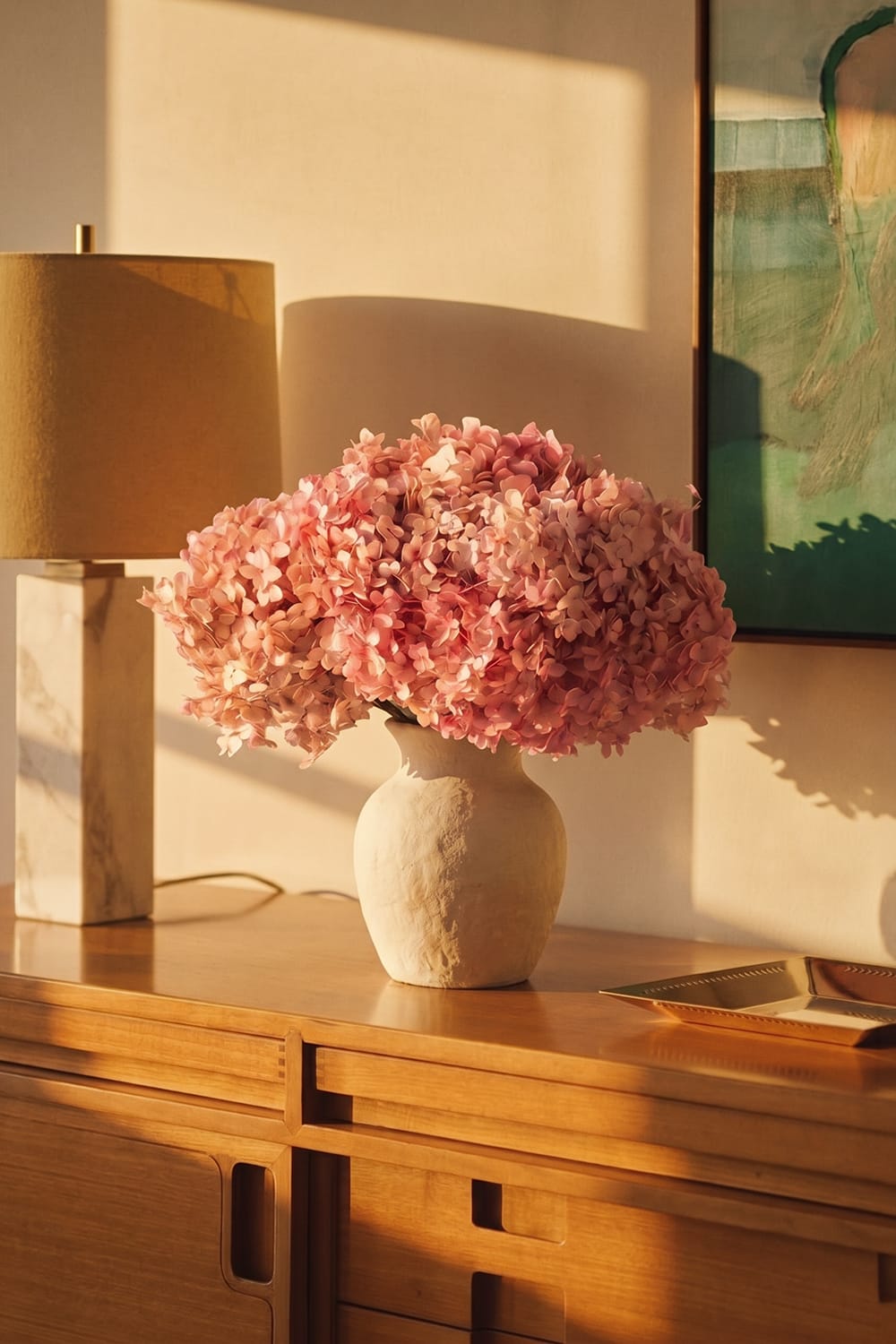 Ramo Hortensia Rosa