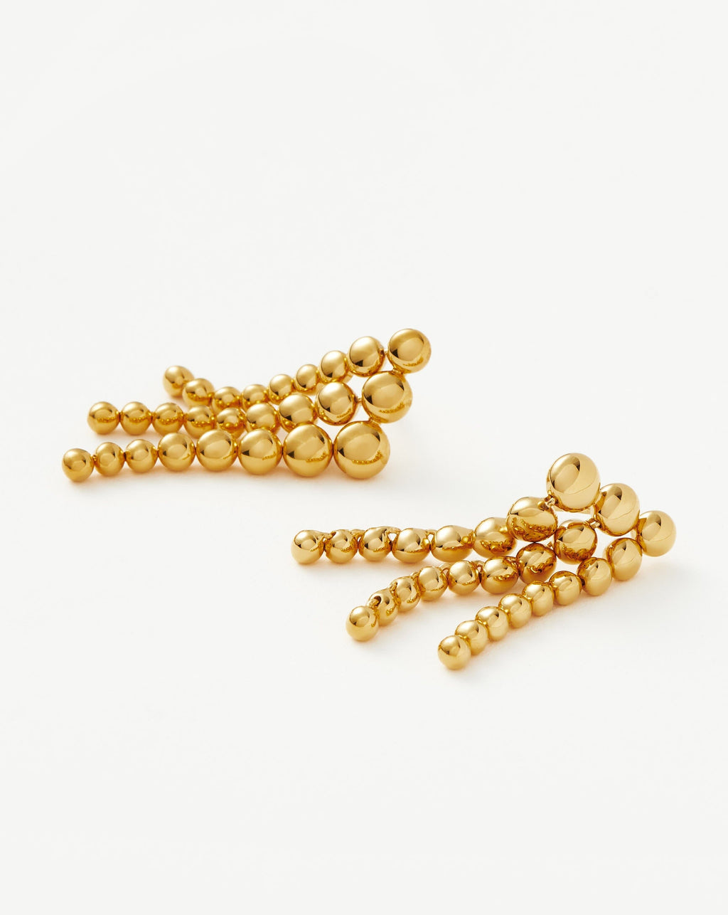 Beaded Waterfall Drop Earrings | 18ct Gold Vermeil