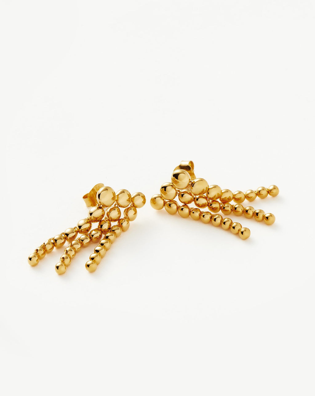 Beaded Waterfall Drop Earrings | 18ct Gold Vermeil
