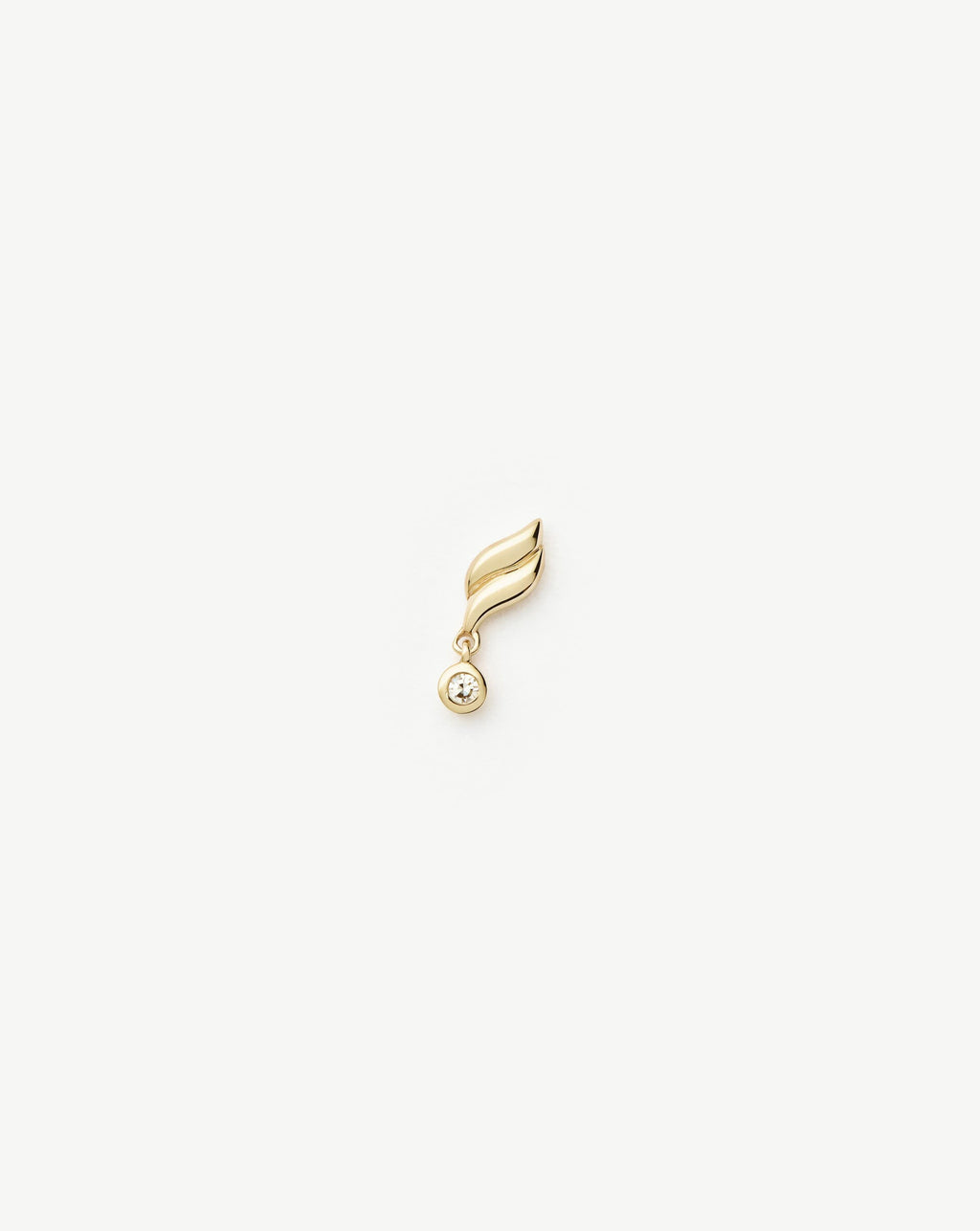 Solid Gold Savi Single Stud Earring | 14ct Solid Gold/Diamond