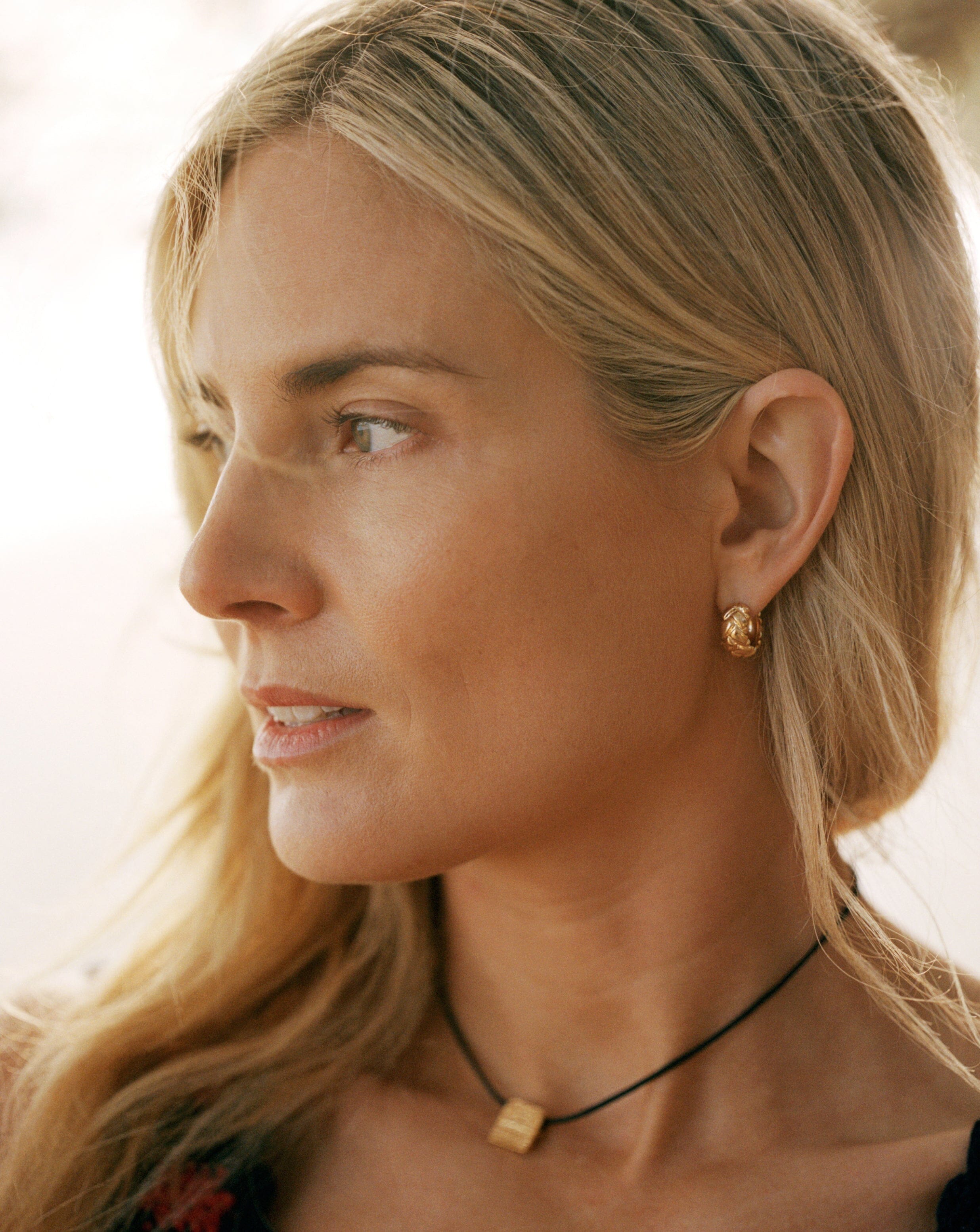 Lucy Williams Waffle Mini Hoop Earrings | 18ct Gold Vermeil